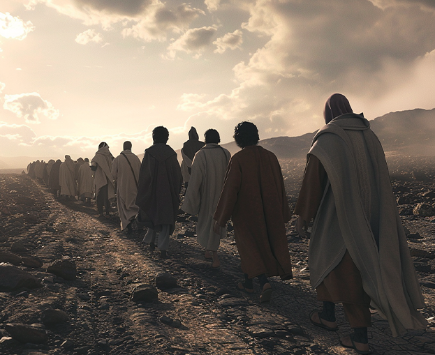 disciples walking