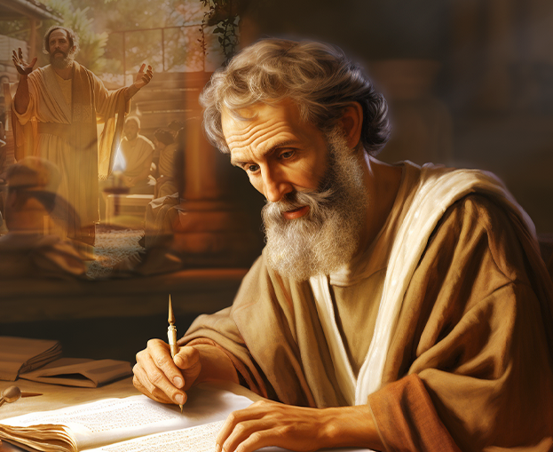 Apostle Paul writing